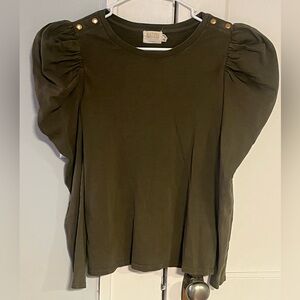 NATION puffy long sleeve top